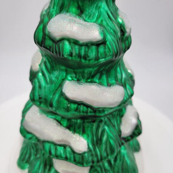 Vintage Christmas Tree Santa Reindeer Sleigh 8 Hand Blown Mercury Glass Ornament - Picture 2 of 8